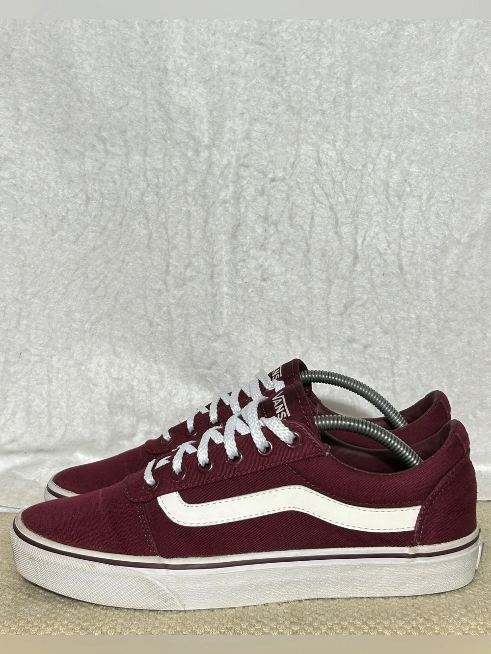 Vans Womens Maroon/White OTW Ward Canvas Low Lace Fashion Sneakers Shoes SZ US 9